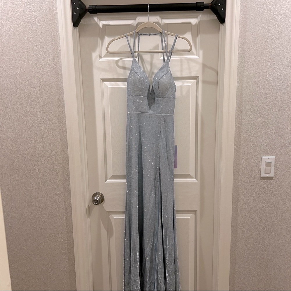 Prom Girl NWT Cinderella blue sparkly dress PG-82040 SIZE 4